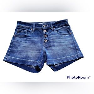 KanCan Button Fly Distressed Denim Jean Shorts Size Medium